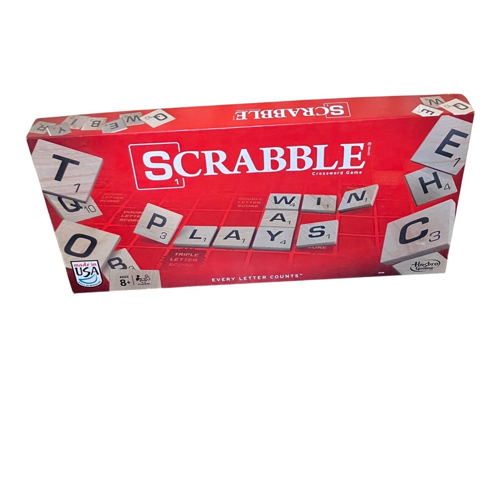 Hasbro Scrabble Board Game 2013 Edition Wooden Tiles